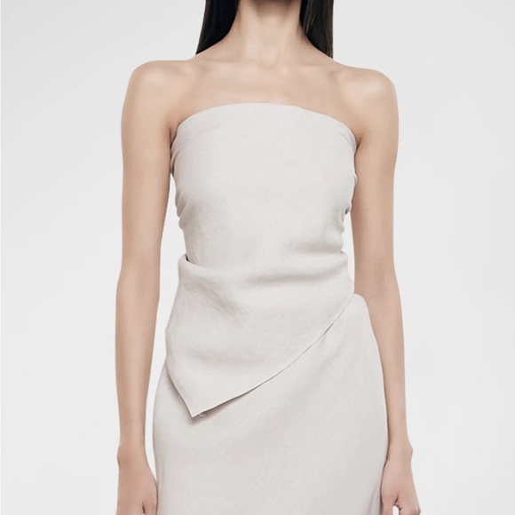 Enza Costa Tops - Enza Costa linen scarf top in flax